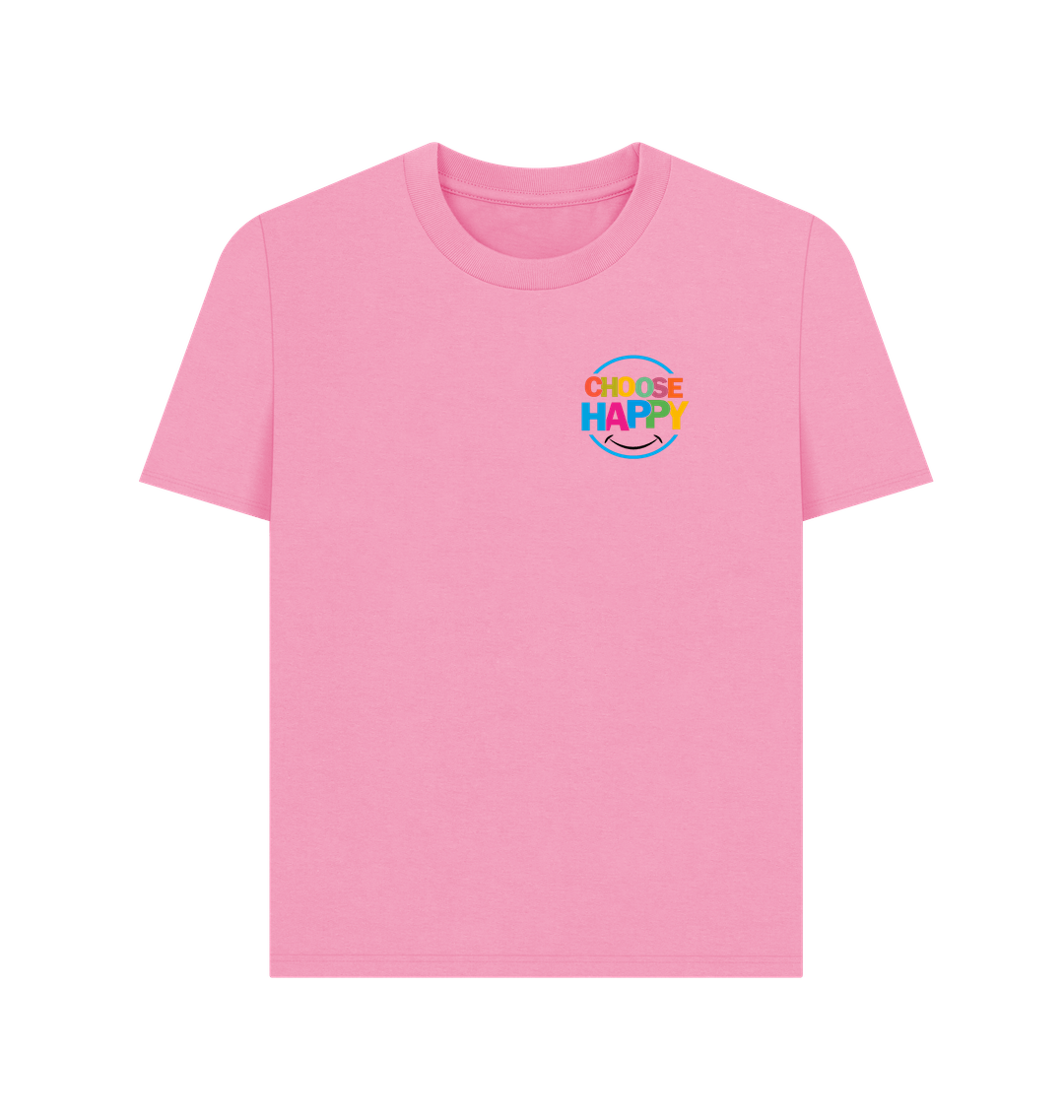 Rose Pink Printed T-shirt Front